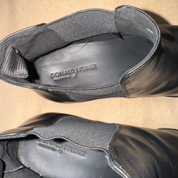 COPY - DONALD PLINER BLACK CHELSEA BOOTS SIZE 11 1/2 M - Picture 4 of 7